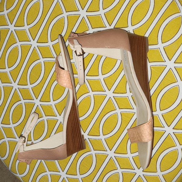 Cole Hann peach nectar genevieve weave wedge sandals size 9 - Picture 4 of 10